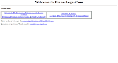 Desktop Screenshot of evans-legal.com