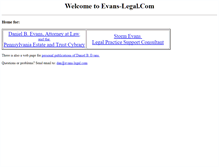 Tablet Screenshot of evans-legal.com